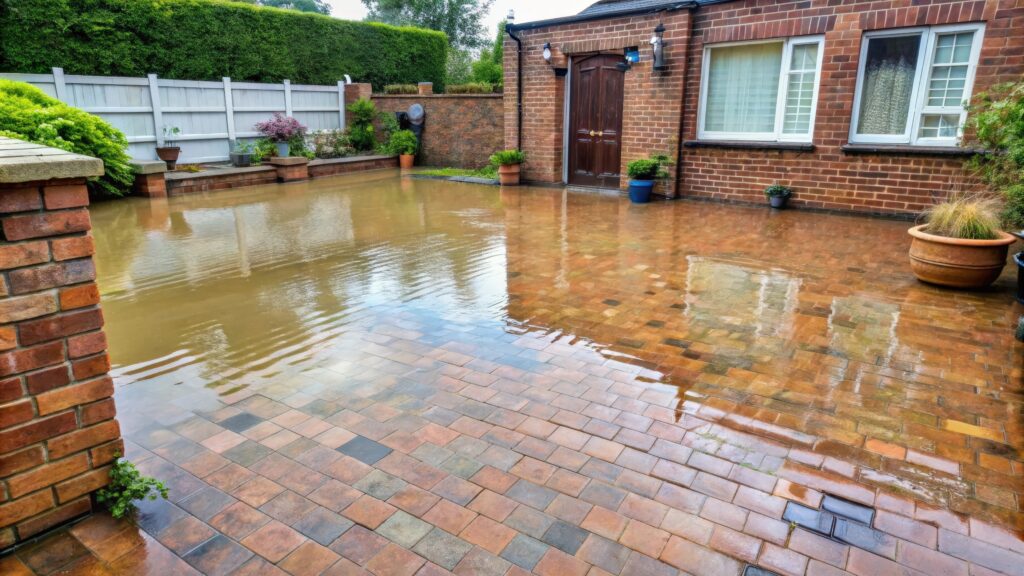 blocked soakaway drain