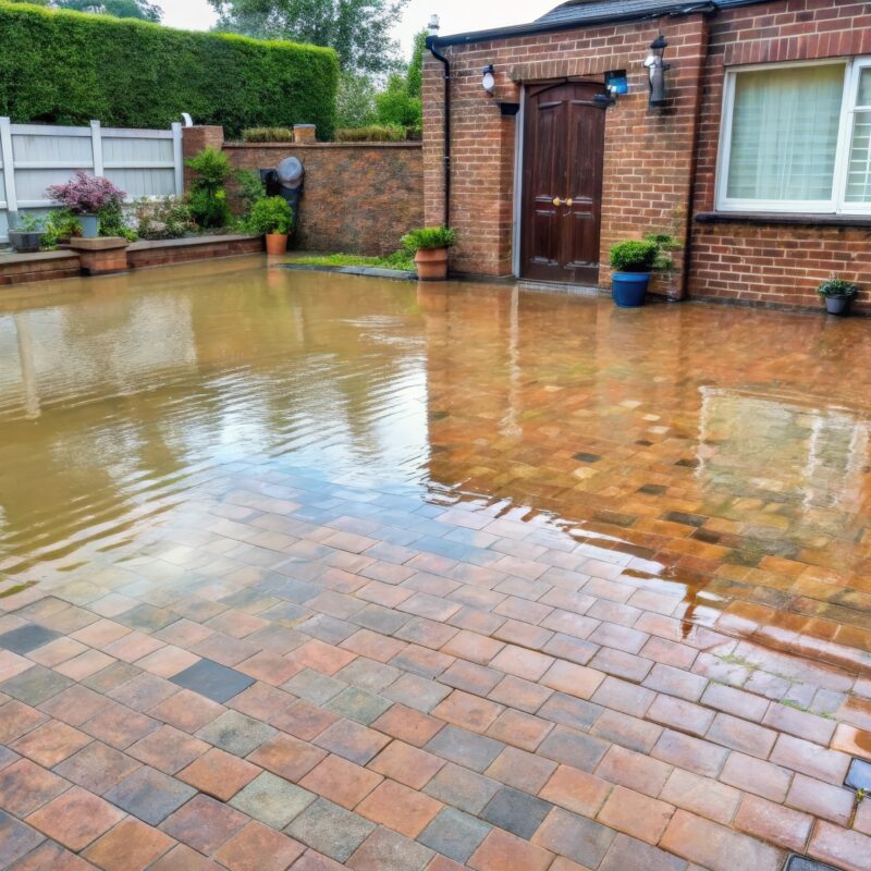 blocked soakaway drain